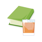 読書をしながら氷＆ウイスキー